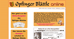 Desktop Screenshot of opfinger-blaettle.de
