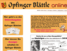 Tablet Screenshot of opfinger-blaettle.de